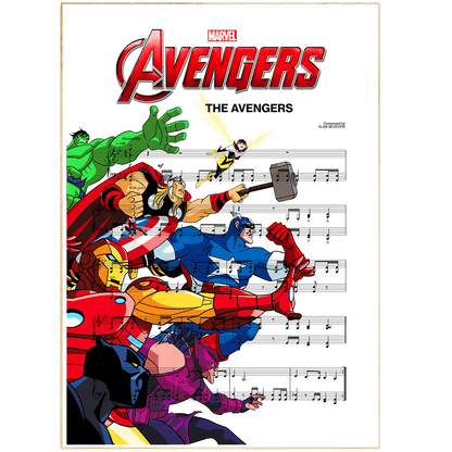 Avengers - Theme Marvel Print - 98typesMusic