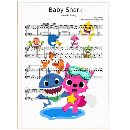 Baby Shark Dance Song Print - 98typesMusic