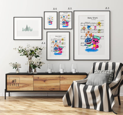 Baby Shark Dance Song Print - 98typesMusic