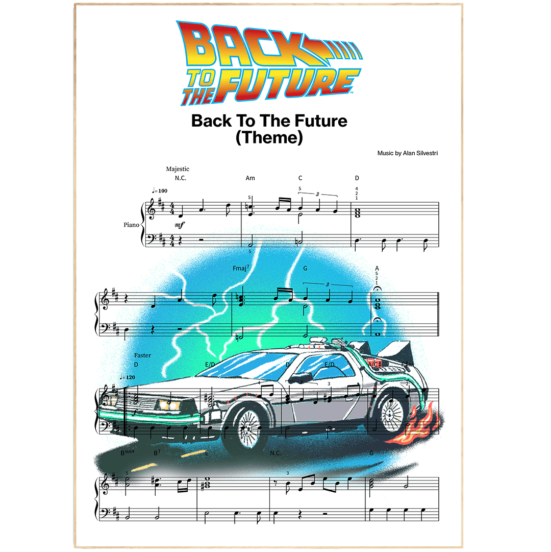 Back To The Future - Theme Poster - 98typesMusic