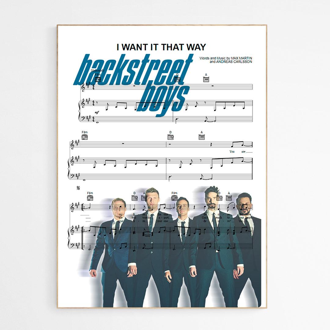 Backstreet Boys - I Want It That Way Print - 98typesMusic