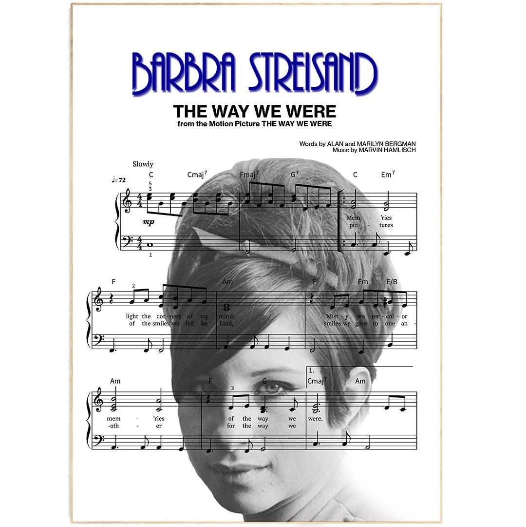 Barbra Streisand - The Way We Were Poster - 98typesMusic
