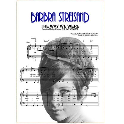 Barbra Streisand - The Way We Were Poster - 98typesMusic