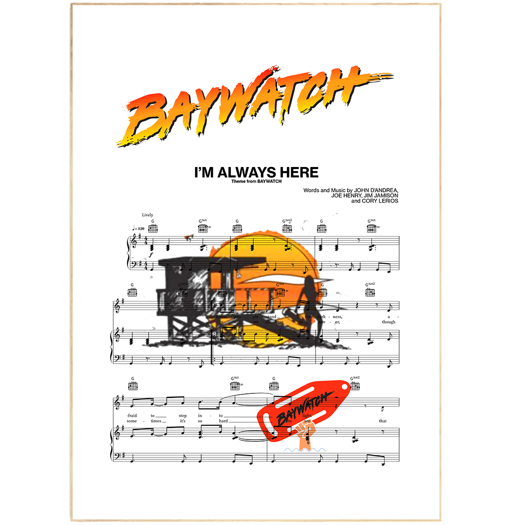 Baywatch Main Theme Poster - 98typesMusic