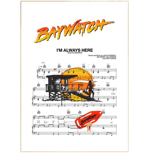Baywatch Main Theme Poster - 98typesMusic