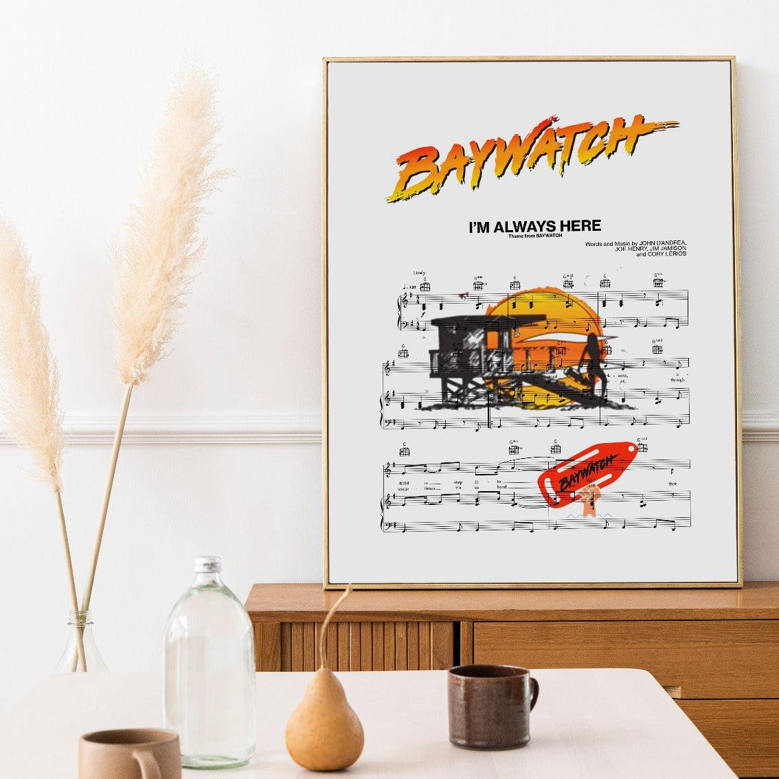 Baywatch Main Theme Poster - 98typesMusic