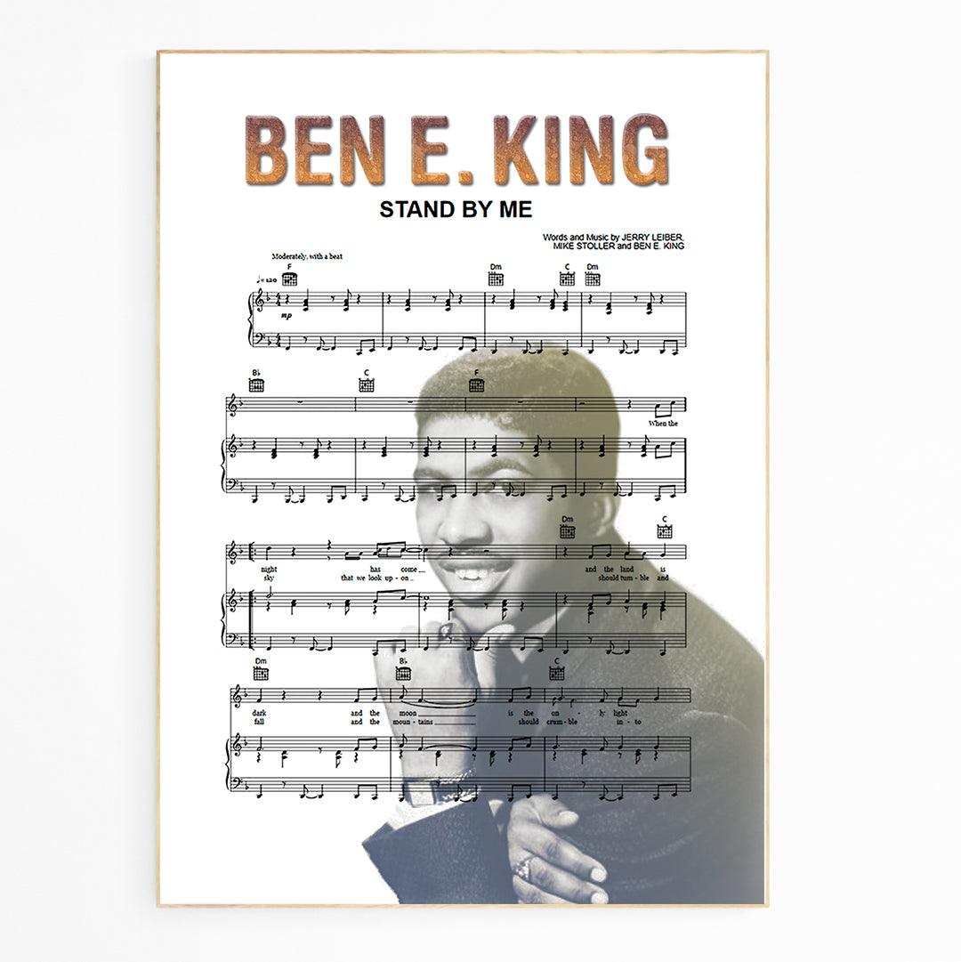 Ben E. King • Stand By Me Song Lyric Print - 98typesMusic