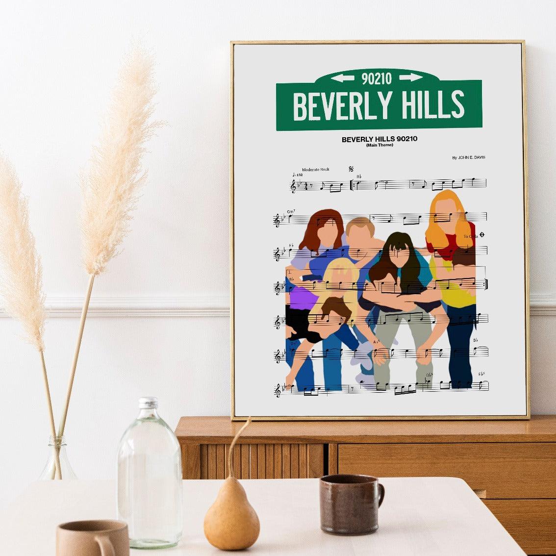 BEVERLY HILLS 90210 Main Theme Poster - 98typesMusic