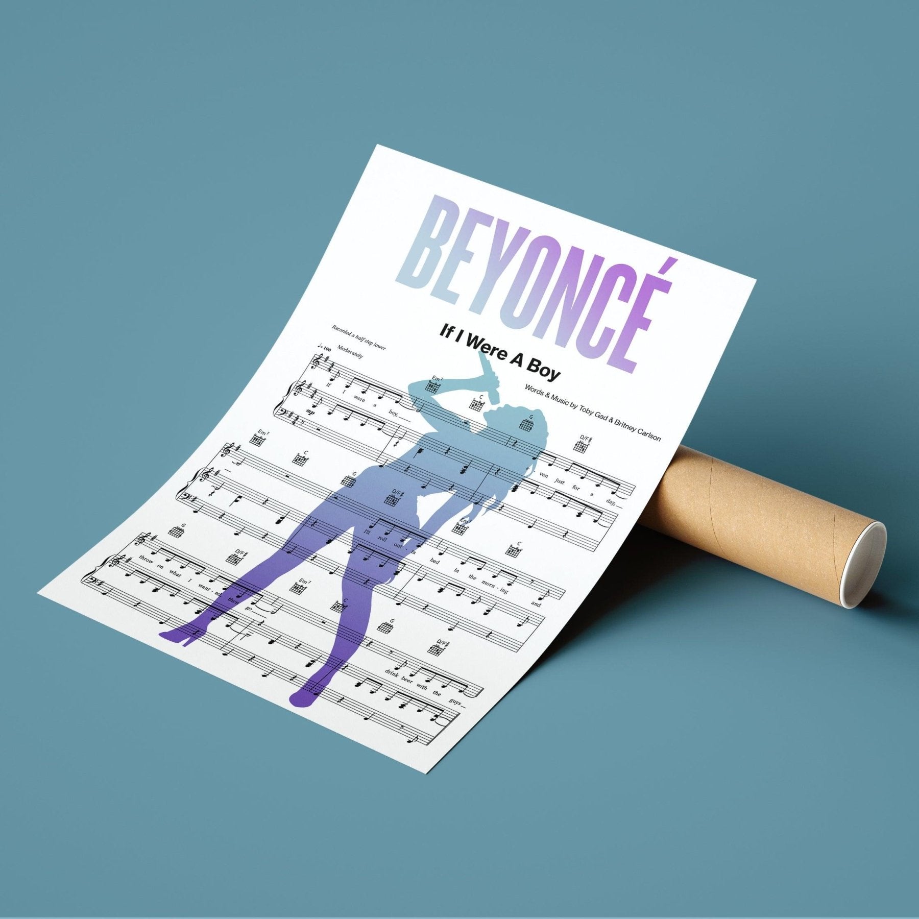 Beyonce - If I Were A Boy Poster - 98typesMusic