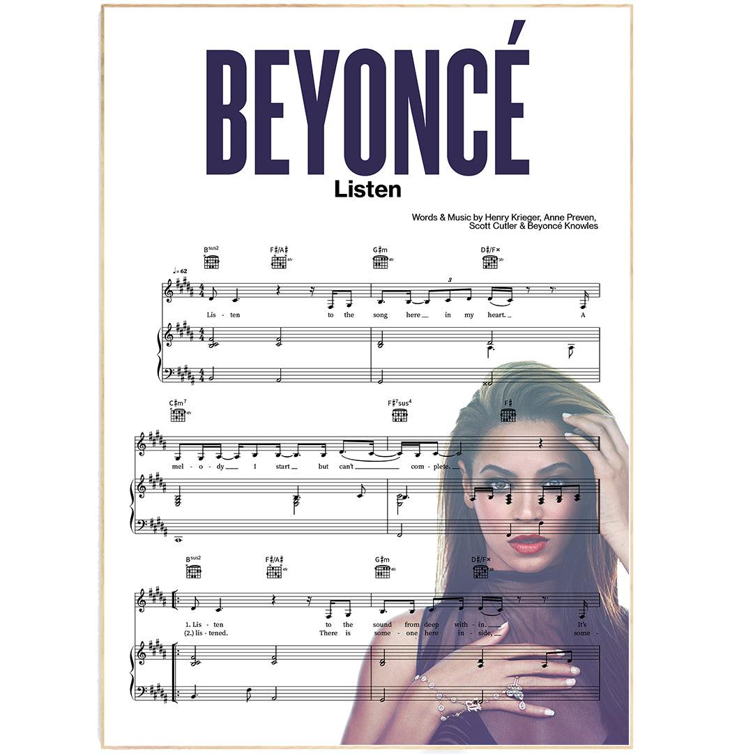 Beyonce - Lisen Poster | 9 Favourite Song Poster – 98types