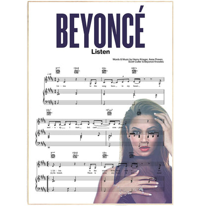 Beyonce - Lisen Poster - 98typesMusic