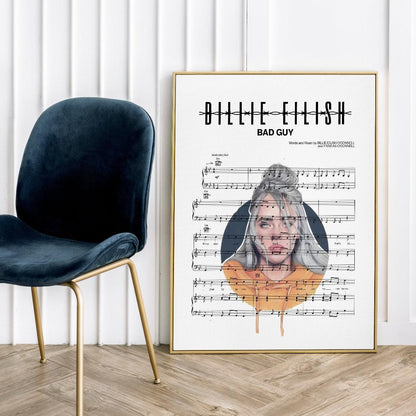 Billie Eilish - Bad guy Poster - 98typesMusic