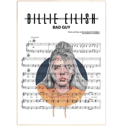 Billie Eilish - Bad guy Poster - 98typesMusic