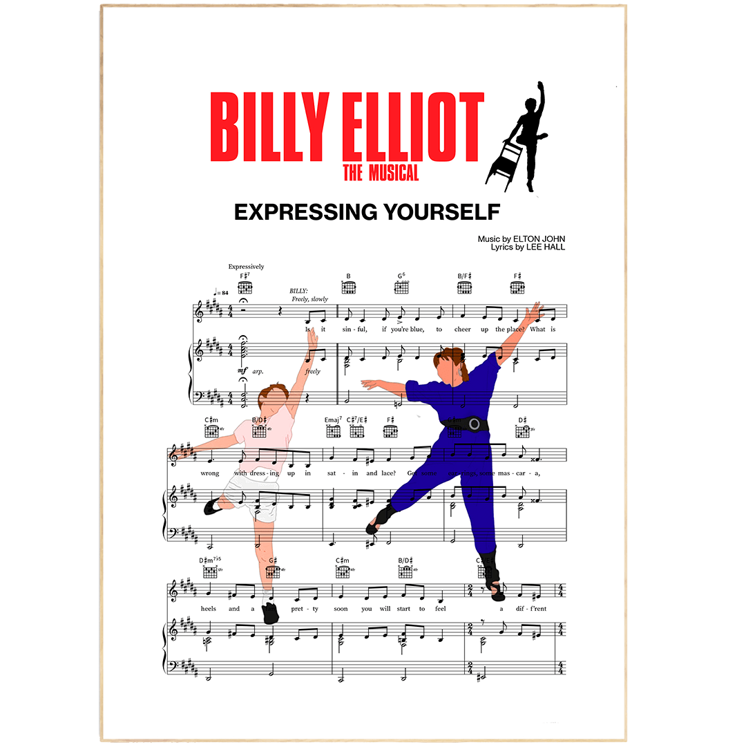 Billy Elliot - EXPRESSING YOURSELF Poster - 98typesMusic