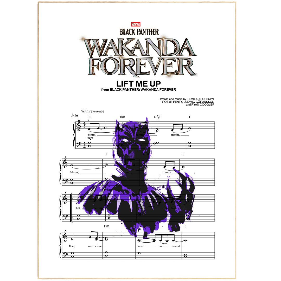 Black Panther by Rianna - LIFT ME UP Poster - 98typesMusic