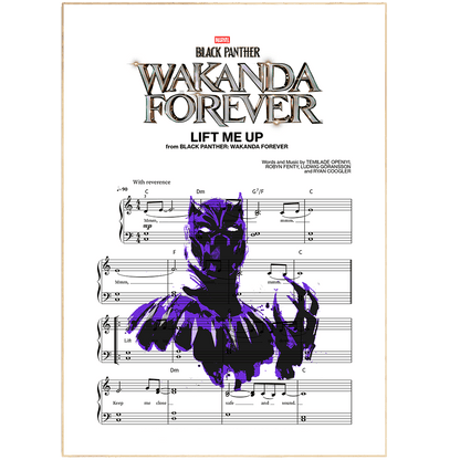 Black Panther by Rianna - LIFT ME UP Poster - 98typesMusic