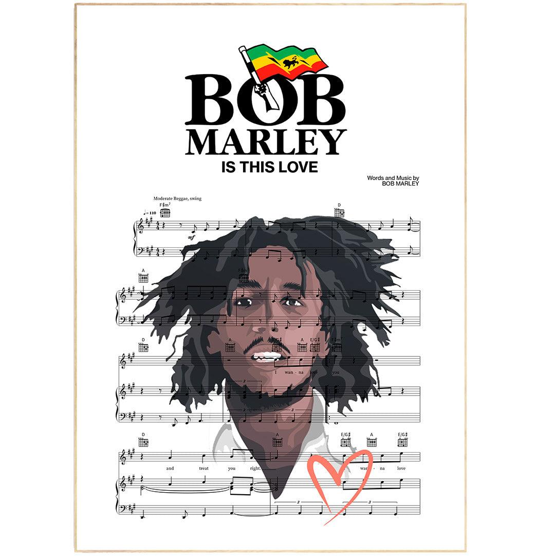 Bob Marley - Is this Love Poster - 98typesMusic