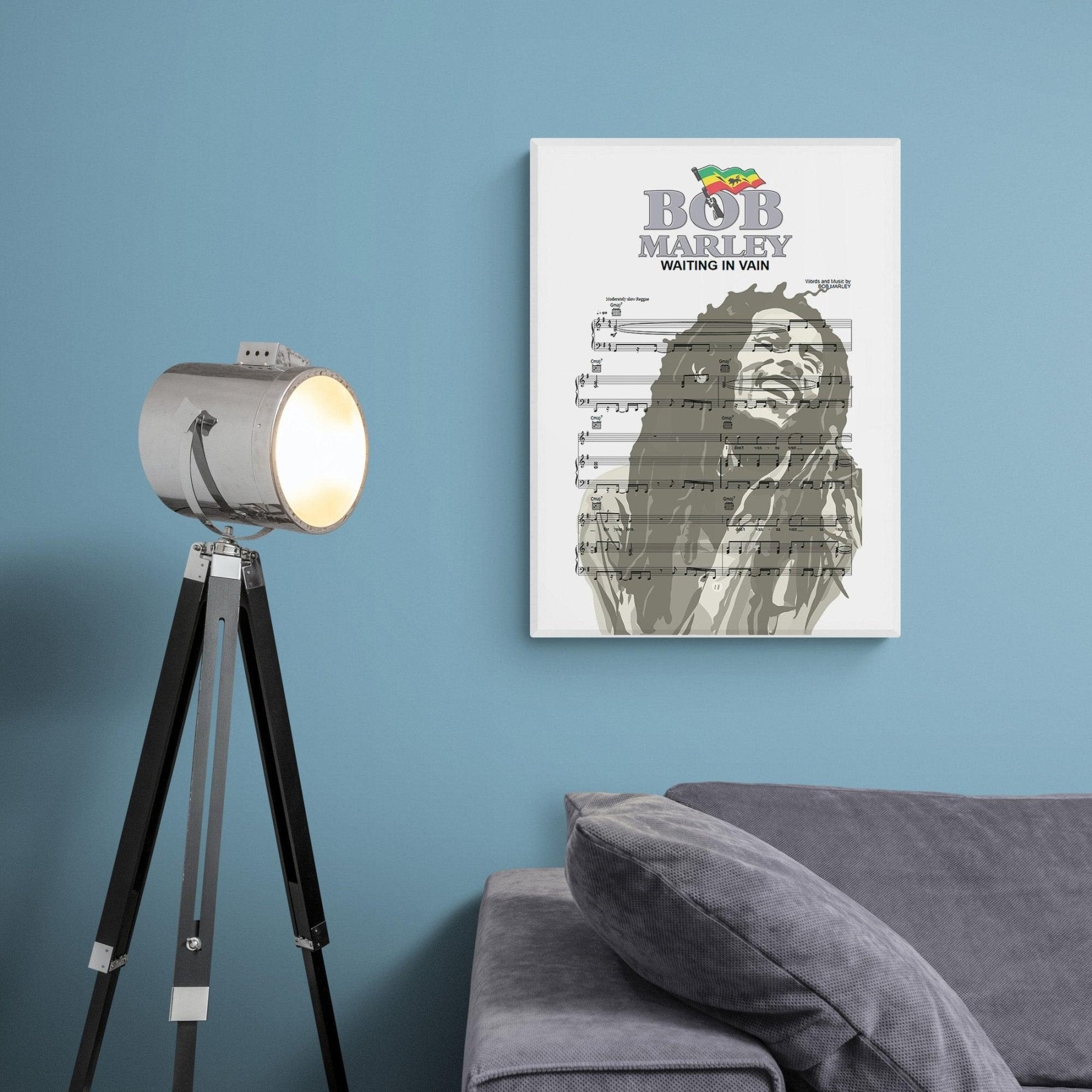 Bob Marley • Waiting in Vain Song Lyric Print - 98typesMusic