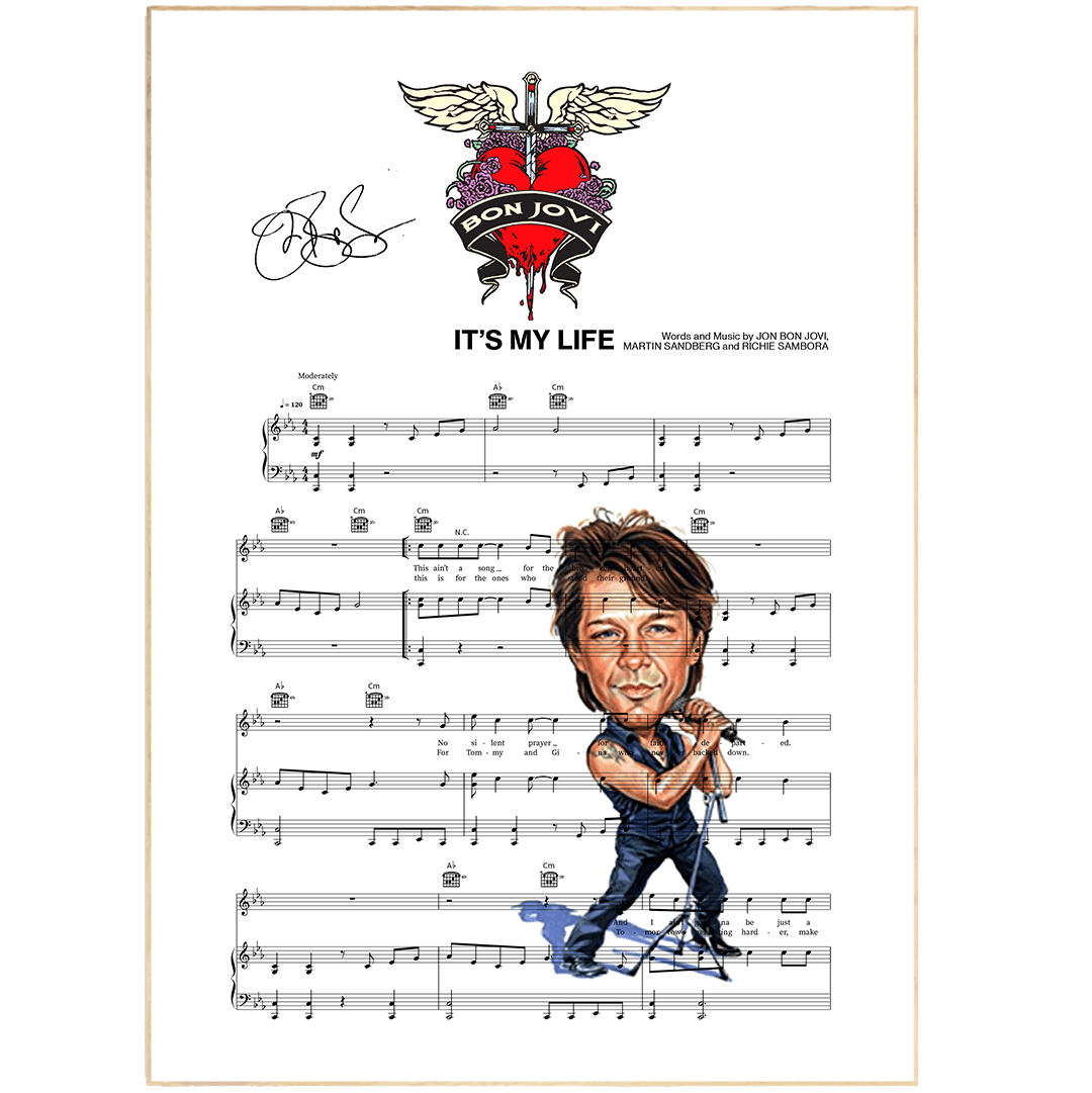 Bon Jovi - It's My Life Poster - 98typesMusic