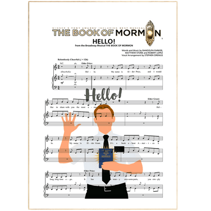 Book of Mormon Musical - Hello Poster - 98typesMusic