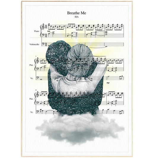 Breathe Me Sia Print | Sheet Music Wall Art - 98typesMusic