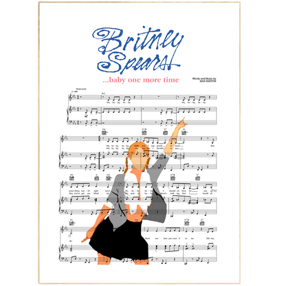 Britney Spears - BABY ONE MORE TIME Poster - 98typesMusic