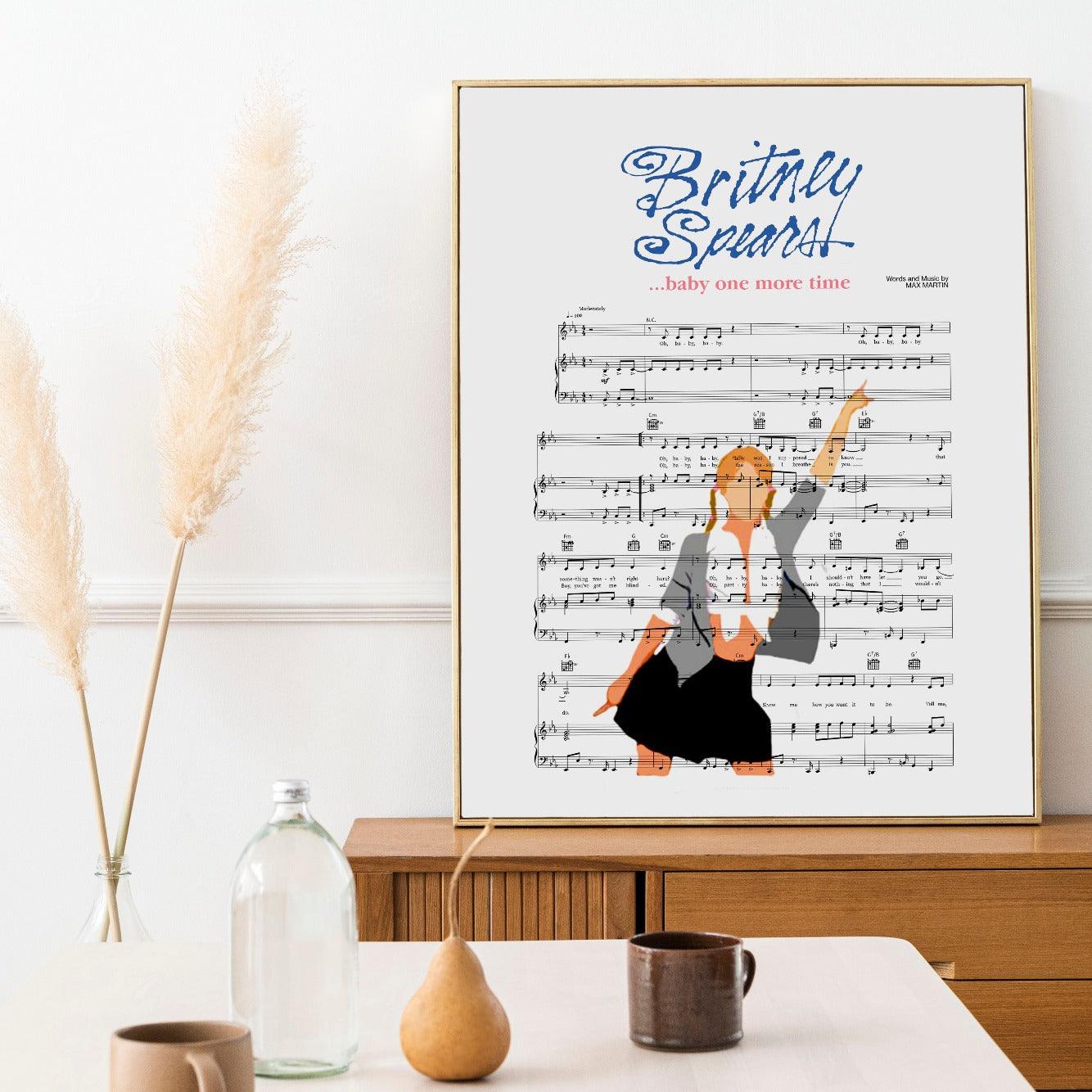 Britney Spears - BABY ONE MORE TIME Poster - 98typesMusic
