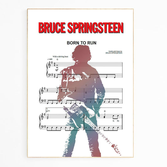 Bruce Springsteen • Born to Run Song Lyric Print - 98typesMusic
