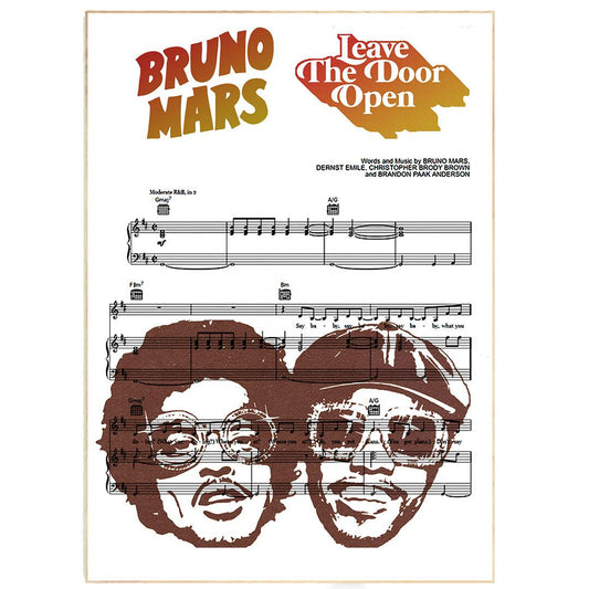 Bruno Mars - Leave the Door Open Poster - 98typesMusic