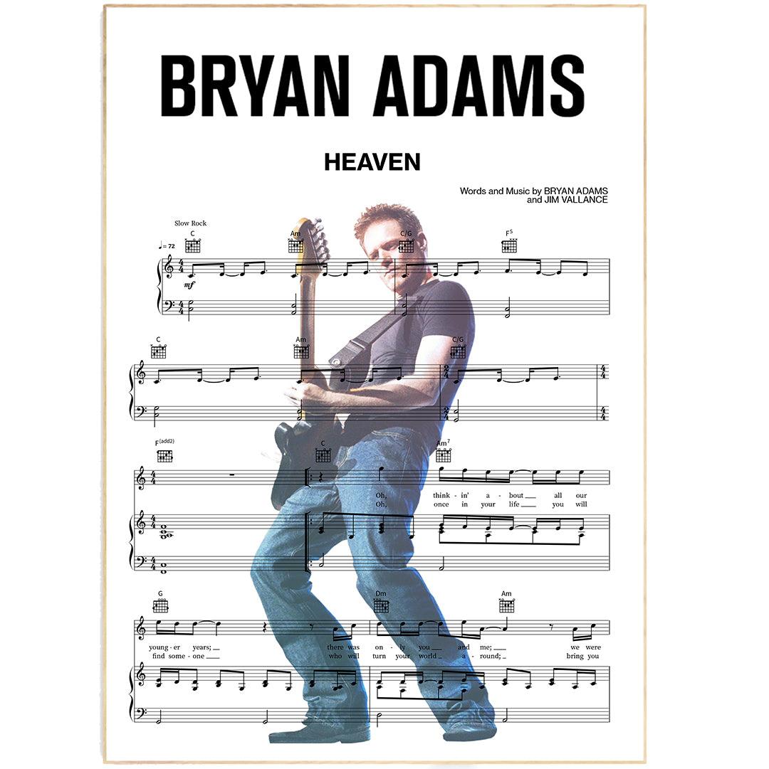 Bryan Adams - Heaven Poster - 98typesMusic