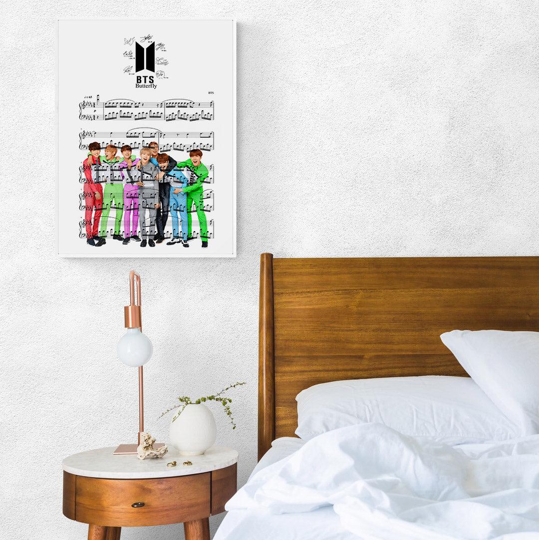 BTS Butterfly Song Print | Sheet Music Wall Art - 98typesMusic