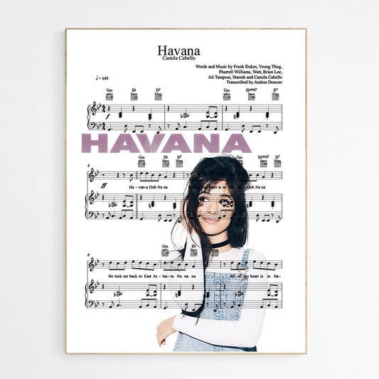Camila Cabello - Havana Print - 98typesMusic