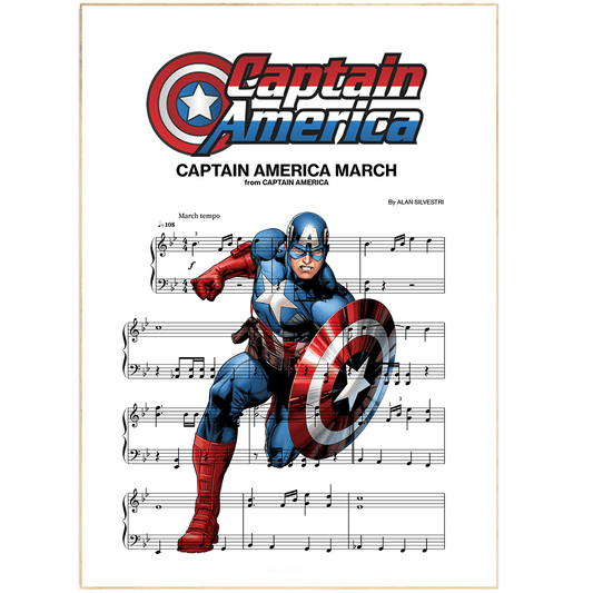 Captain America Main theme Poster - 98typesMusic