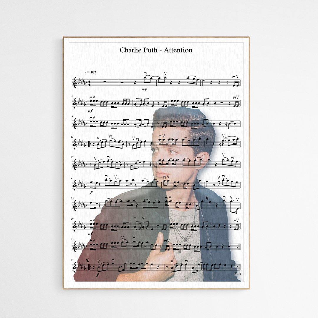 Charlie Puth - Attention Sheet Music Print - 98typesMusic