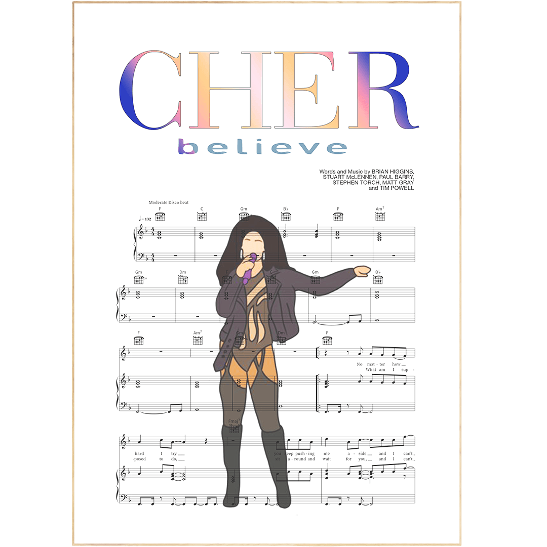 Cher - BELIEVE Poster - 98typesMusic