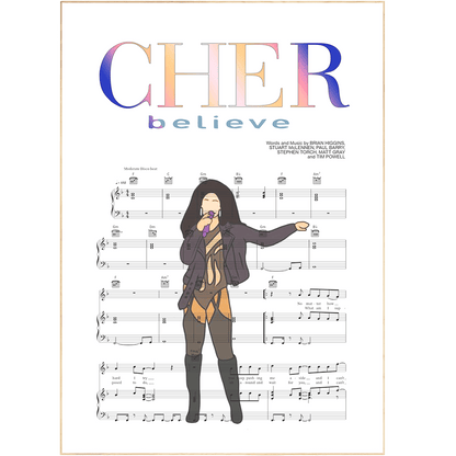 Cher - BELIEVE Poster - 98typesMusic