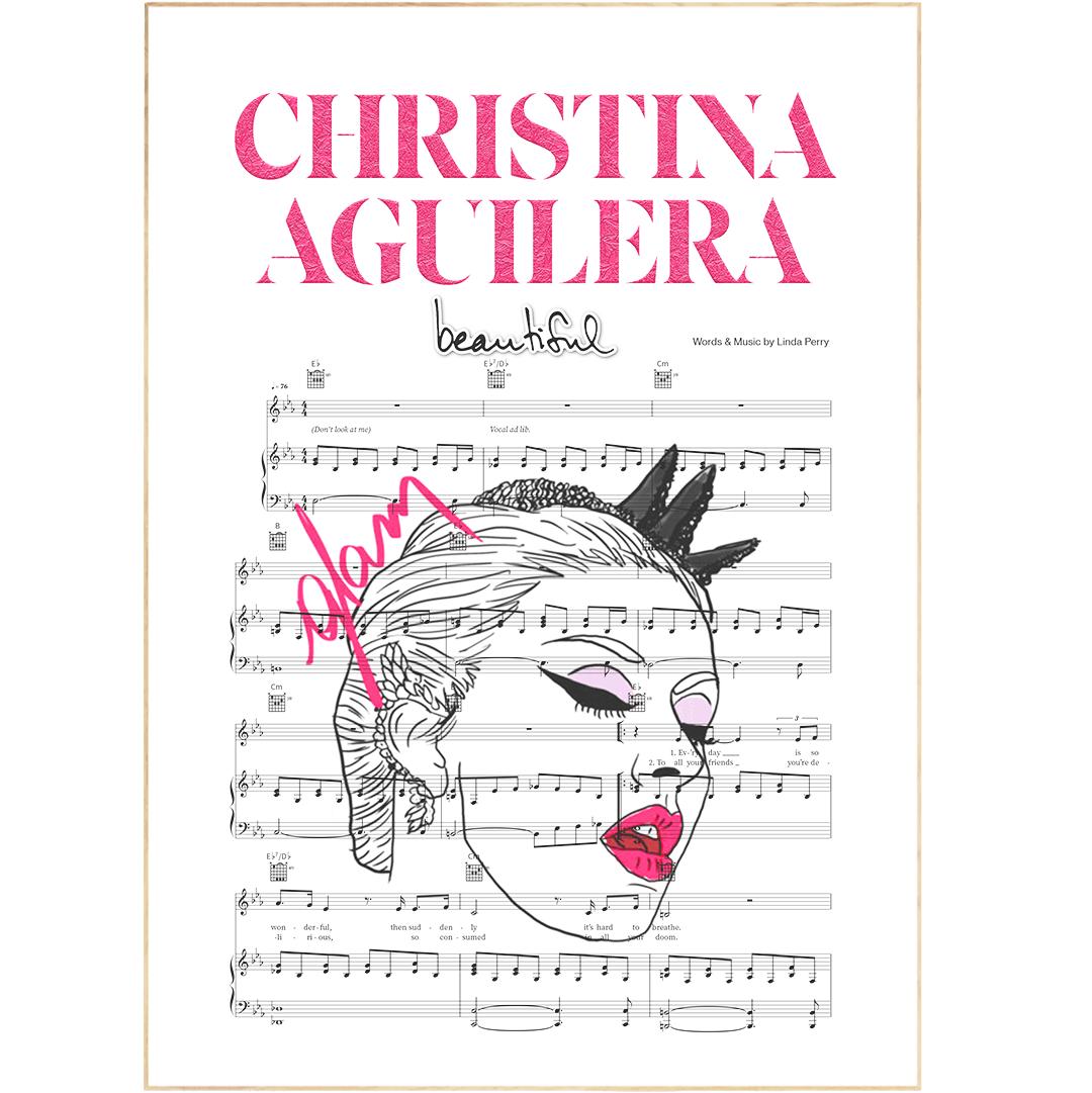 Christina Aguilera - Beautiful Poster - 98typesMusic