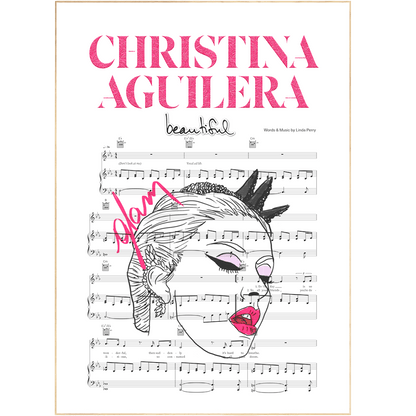 Christina Aguilera - Beautiful Poster - 98typesMusic