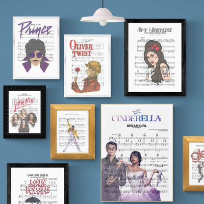 Cinderella - Dream Girl Song Music Print - 98typesMusic