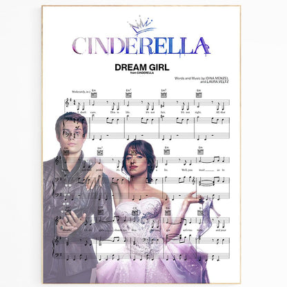 Cinderella - Dream Girl Song Music Print - 98typesMusic