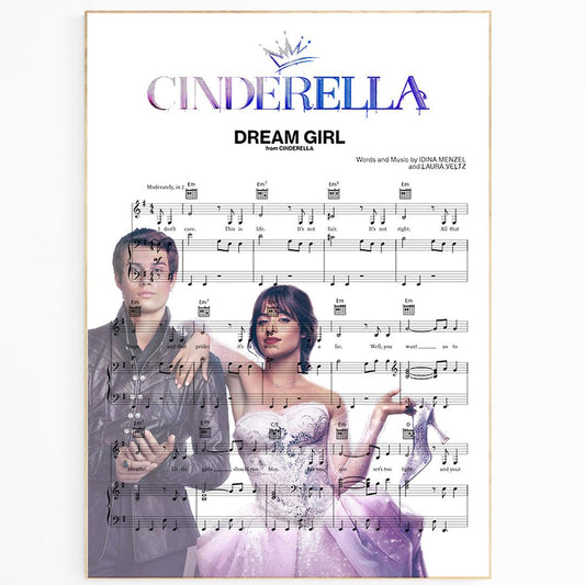 Cinderella - Dream Girl Song Music Print - 98typesMusic