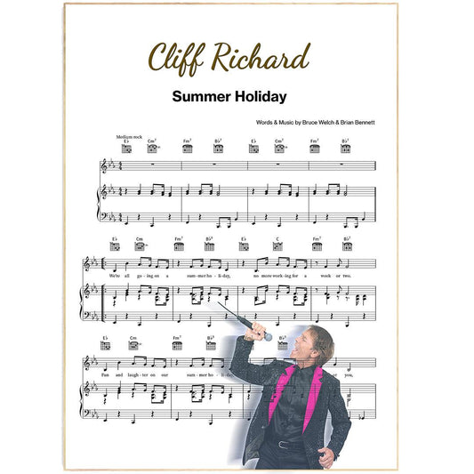 Cliff Richard - Summer Holiday Poster - 98typesMusic