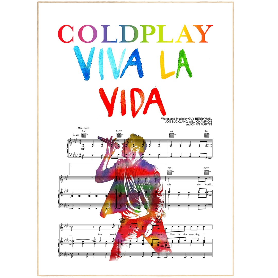 Coldplay - VIVA LA VIDA Poster - 98typesMusic
