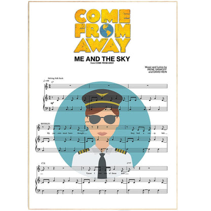 Come From Away - Me and the Sky Poster - 98typesMusic