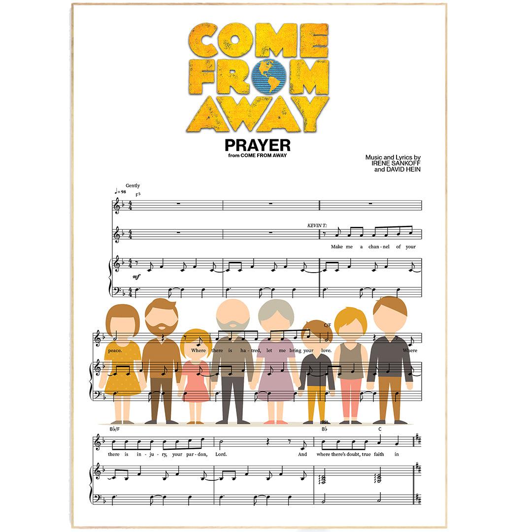 Come From Away - Prayer Poster - 98typesMusic