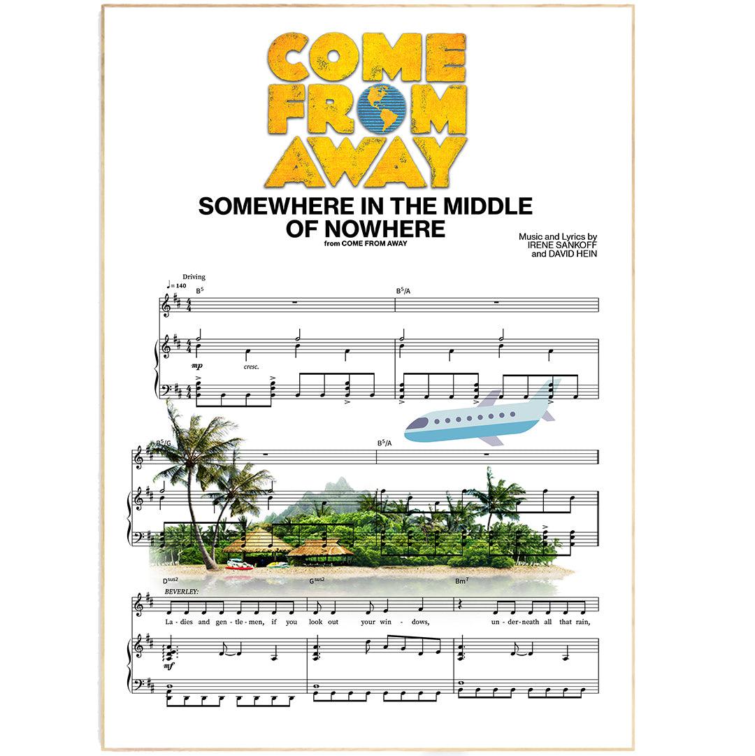 Come From Away - Somewhere in the Middle of Nowhere Poster - 98typesMusic