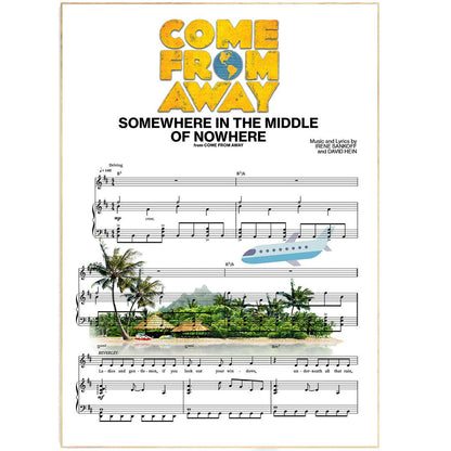 Come From Away - Somewhere in the Middle of Nowhere Poster - 98typesMusic