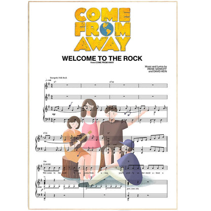 Come From Away - Welcome to the rock Poster - 98typesMusic