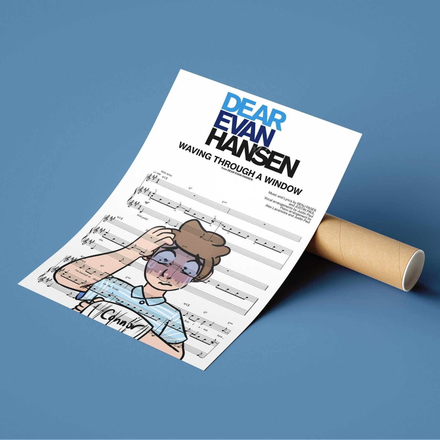 Dear Evan Hansen - WAVING THROUGH A WINDOW Poster - 98typesMusic