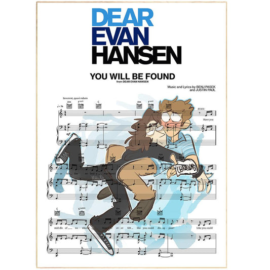 Dear Evan Hansen - YOU WILL BE FOUND Poster - 98typesMusic